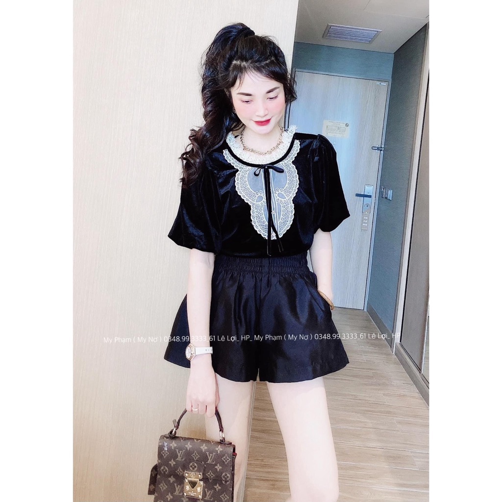 SET ÁO NHUNG + QUẦN TAPTA HÀNG NHẬP Ꮯɦấȶ Ꮮɨệʊ: nhung + tapta. Có 1 màu. Size dưới 54kg vừa. Đơn giản mà đẹp