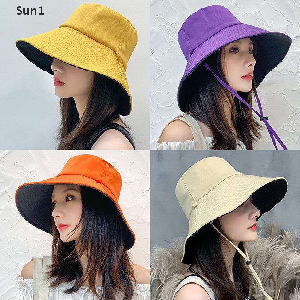 Nón Tai Bèo Hai Mặt Gấp Gọn Thời Trang Mùa Hè Cho Nữ Sun1