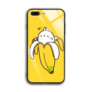 Ốp lưng iphone 7 plus / 8 plus - mặt kính cường lực - 03004 0384 banana