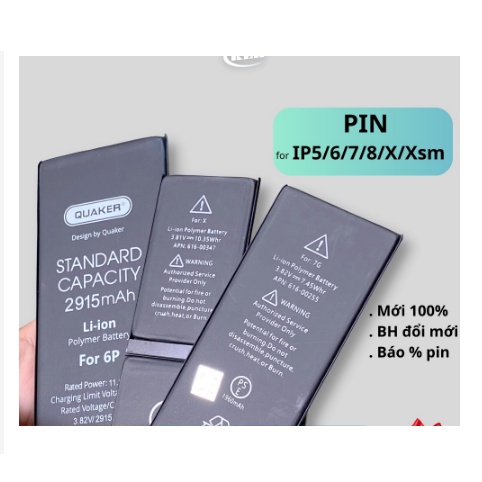 Pin lPHONE Dung Lượng Chuẩn EU như Pin theo máy Chính Hãng cho IP 5s/6G/6S/6P/6SP/7P/8P/X/XS Max