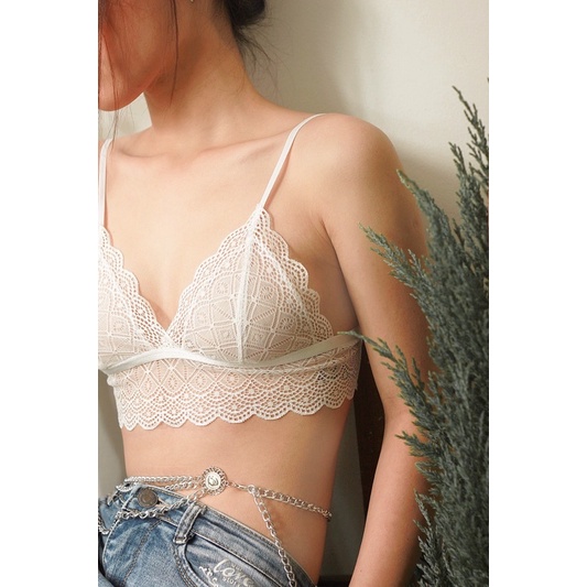 Áo lót  Bralette Ren Blance quyến rũ gợi cảm sexy - Lilace.studio Tự Thiết Kế ( Tặng kèm mút )
