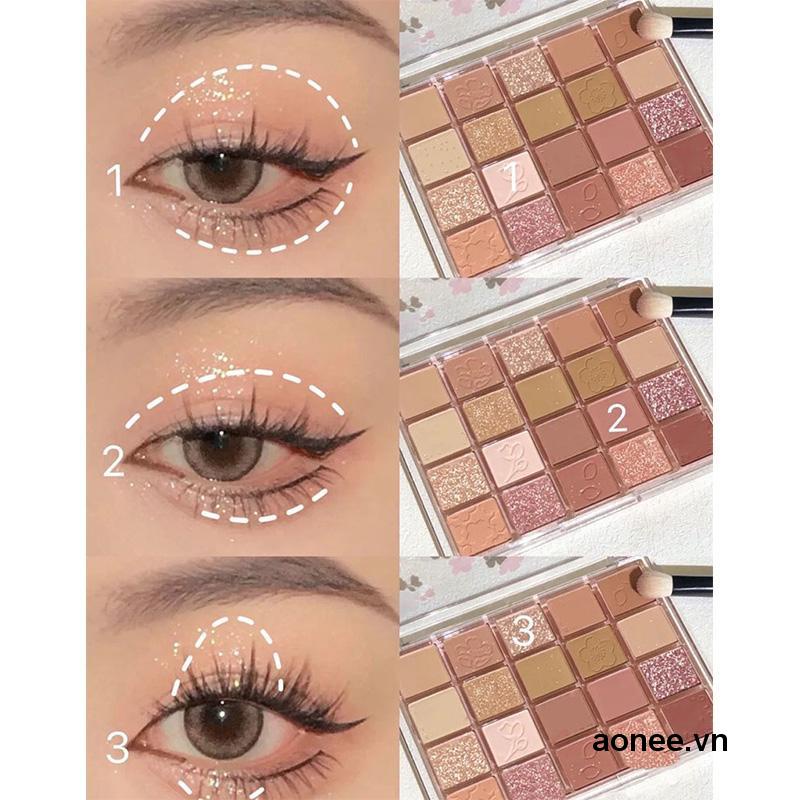 ✨✨Bảng phấn mắt 20 màu Evening Sakura Dance Eyeshadow Palette tông cam đào hồng đất