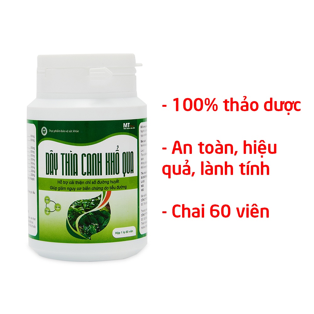 Viên uống DÂY THÌA CANH KHỔ QUA giảm tiểu đường, hạ đường huyết - 60 viên