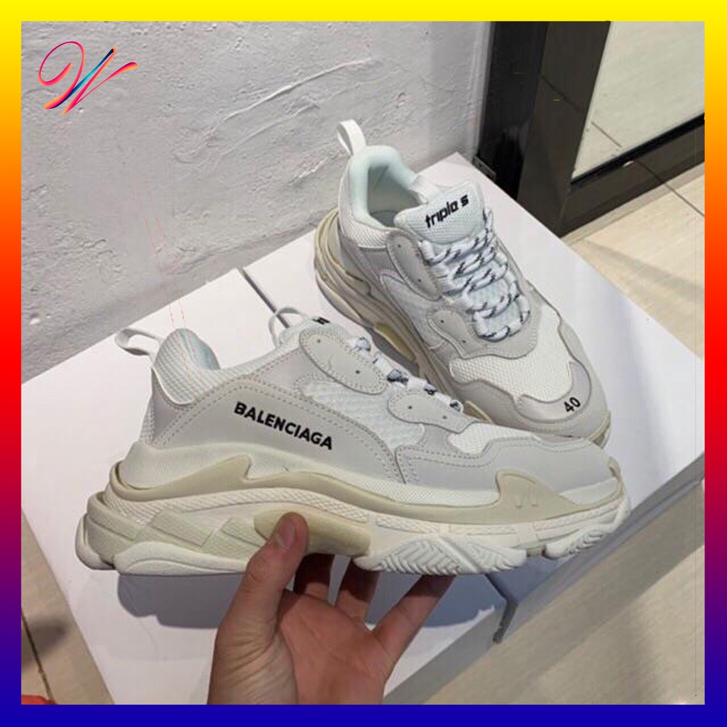 [HOT] Sneaker Balen.ci.aga vàng nhạt đen full phụ kiện