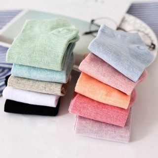 Vớ cotton màu hồng nhạt cho nữ