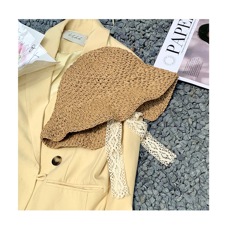 Nón Cói Rộng Vành Phối Nơ Thời Trang Đi Biển Cho Nữ