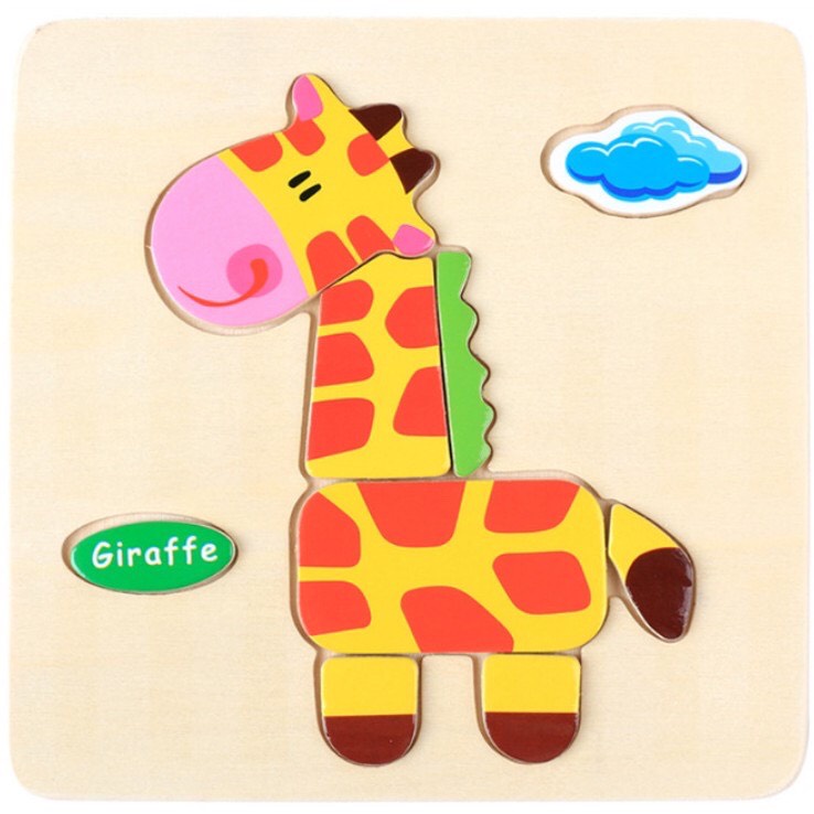 Set 2 Tranh Ghép Hình Gỗ Cho Bé 3D , 9 Mảnh Giúp Bé Rèn Luyện Trí Tuệ