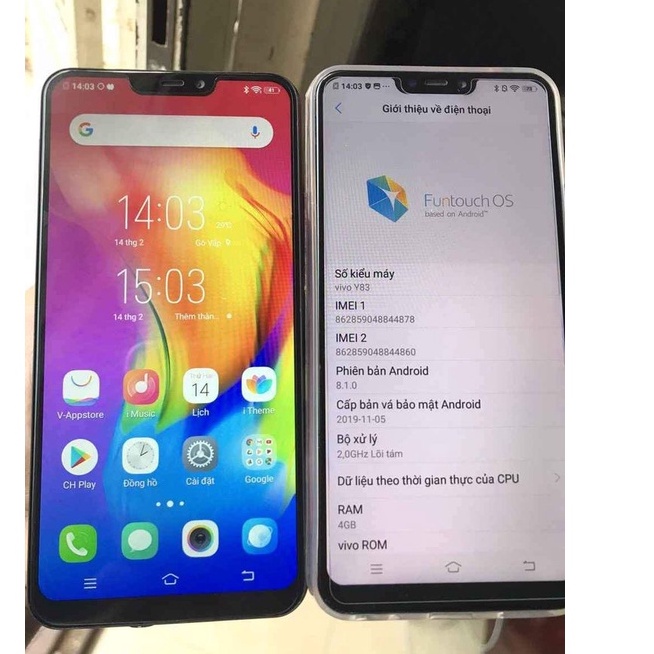 Điện thoại Vivo Y83 màn hình 6.22 inch Ram 6G/128G Chiến Liên Quân/Free Fire chất đỉnh