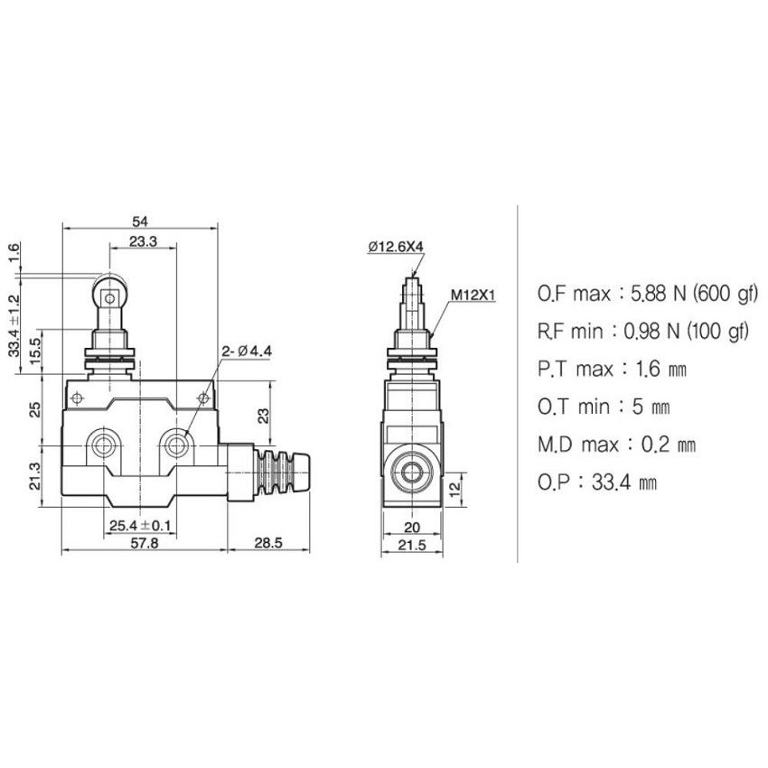 HanYoung Công Tắc hành trình Limit Hanyoung ZCN-PR508H