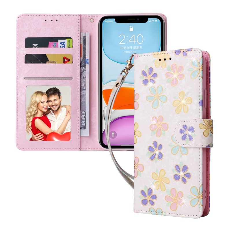 Sang Trọng Bao Da Điện Thoại pu Hình Hoa Và Bướm Cho iphone 14 pro 13 11 13 mini xr xs max x xs 13 pro Ốp