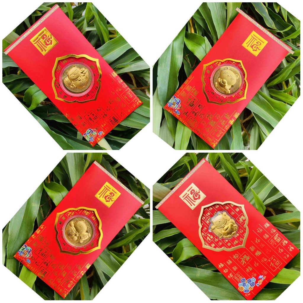 [TẾT 2023] Bao Lì Xì Mạ Vàng Con Mèo 2023 (5 mẫu của năm Quý Mão )