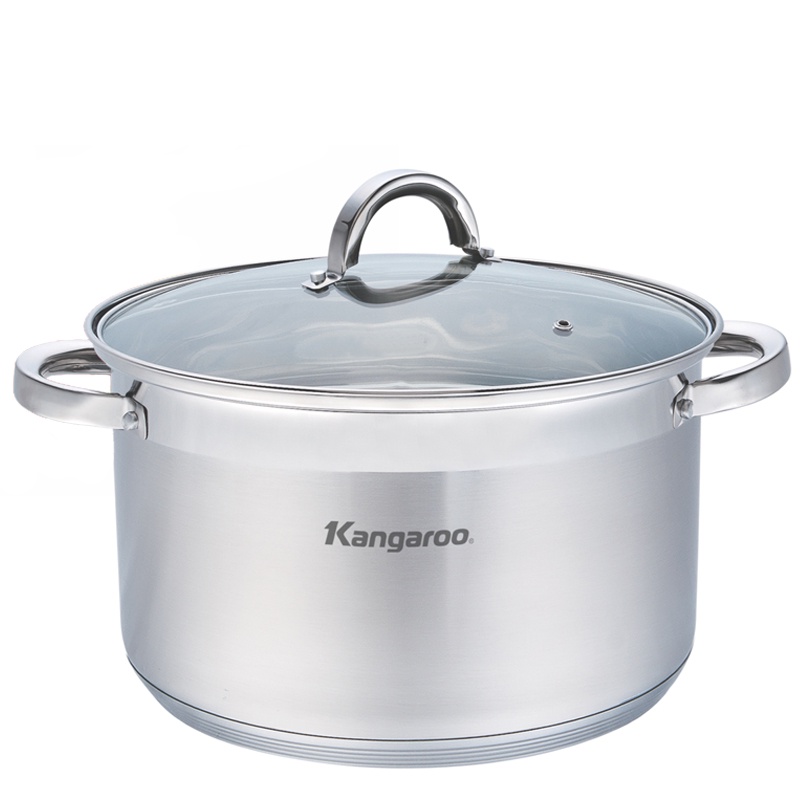 Nồi luộc gà Inox vung kính 30cm Kangaroo KG122