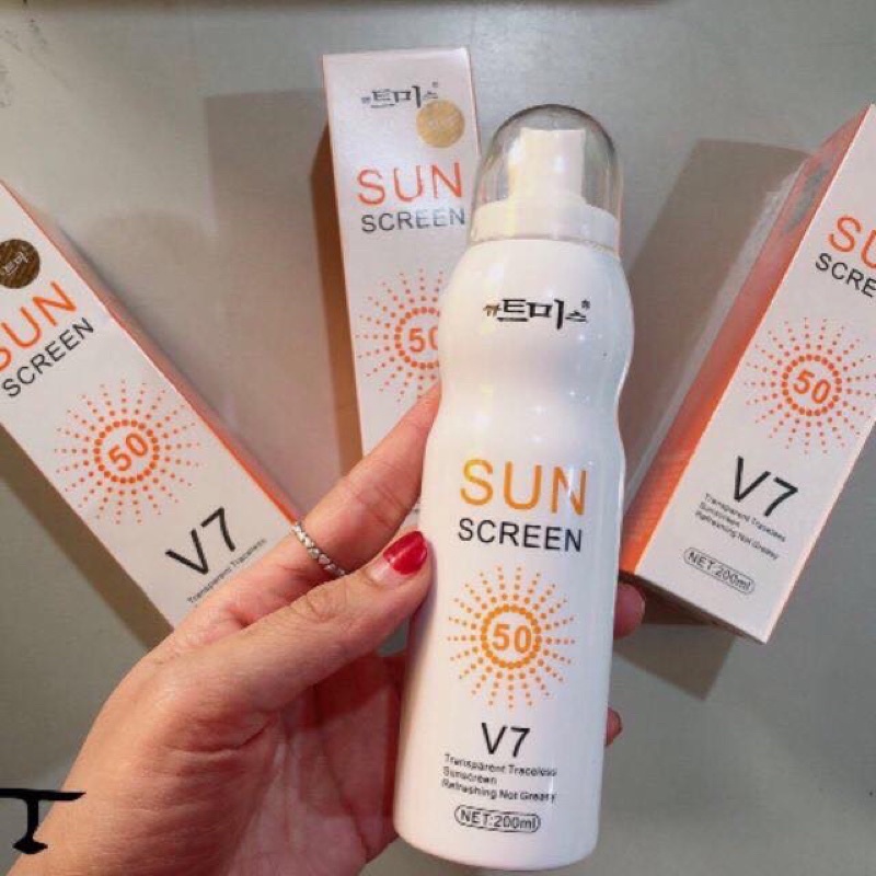 Xịt trắng da chống nắng V7 Sun Screen
