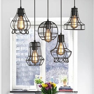 Đồng giá Đèn thả rọ  nan sắt sơn tĩnh điện trang trí quan cà phê, shop thời trang