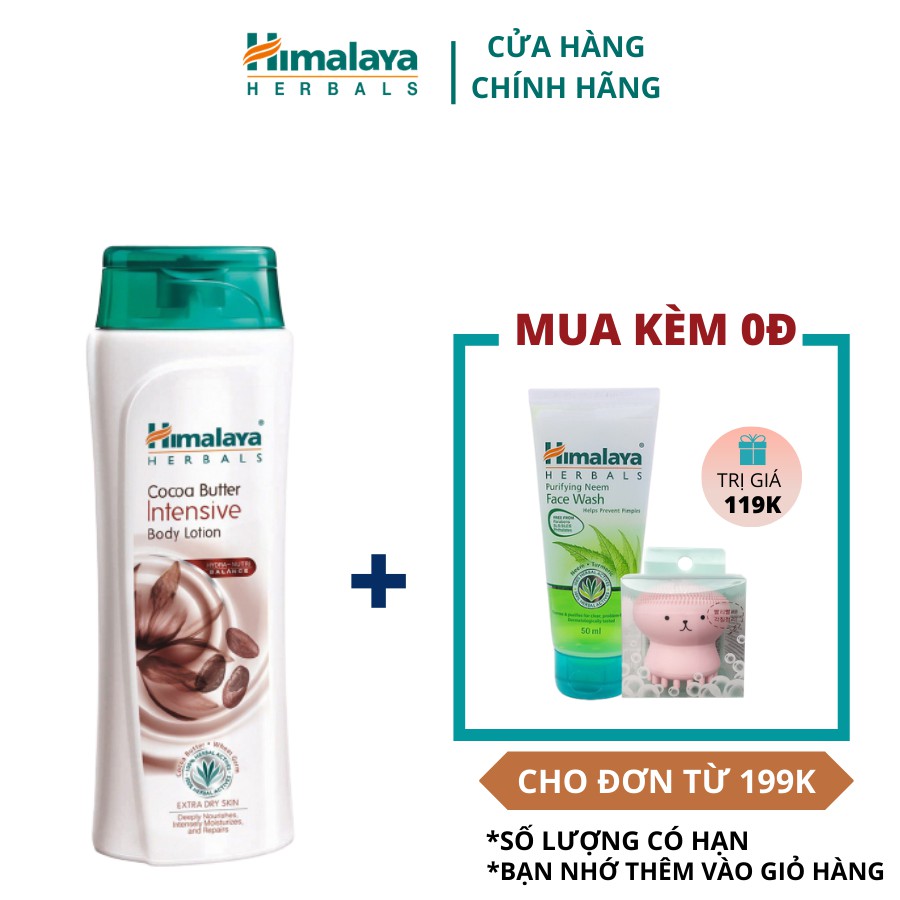 Sữa dưỡng thể dưỡng ẩm sâu mùi ca cao Himalaya Cocoa Butter Intensive Body Lotion 200ml | BigBuy360 - bigbuy360.vn