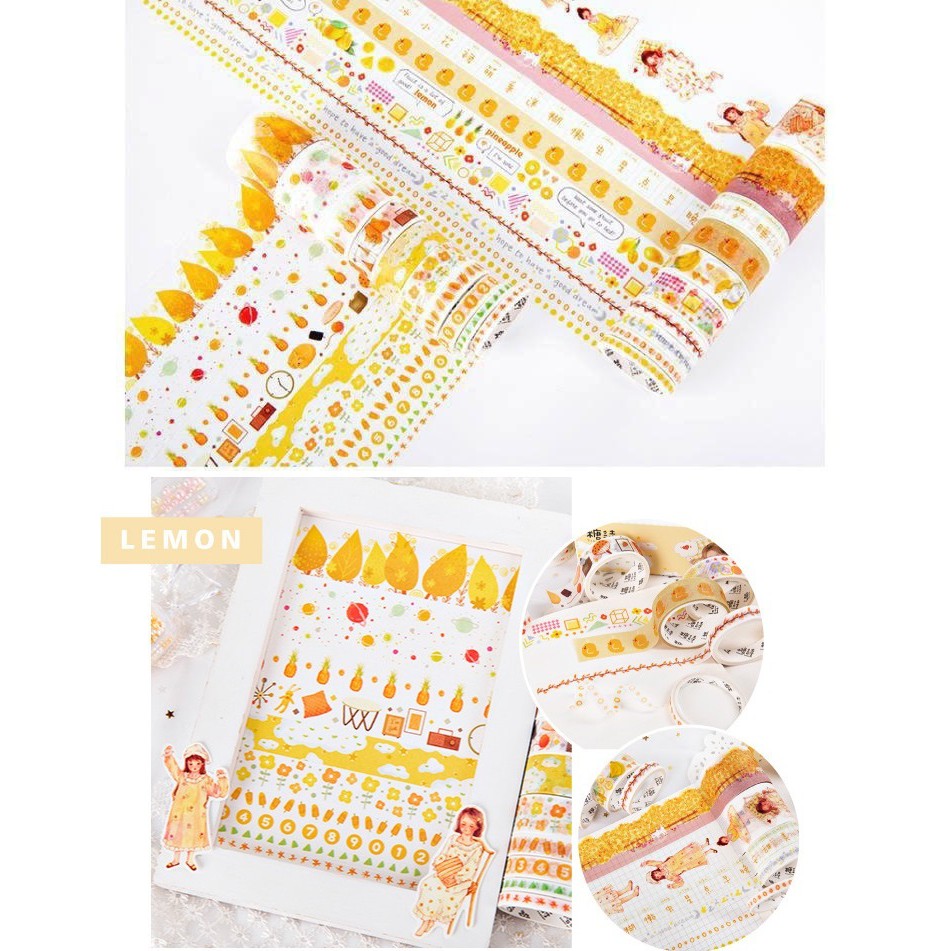 Set 20 cuộn băng dính / washi tape WT210 Gachini