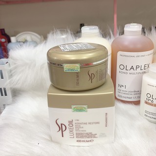 Dầu hấp ủ phục hồi tóc hư tổn cao cấp Wella SP Keratin Luxe Oil hair mask 400ml /150ml chính hãng Đức