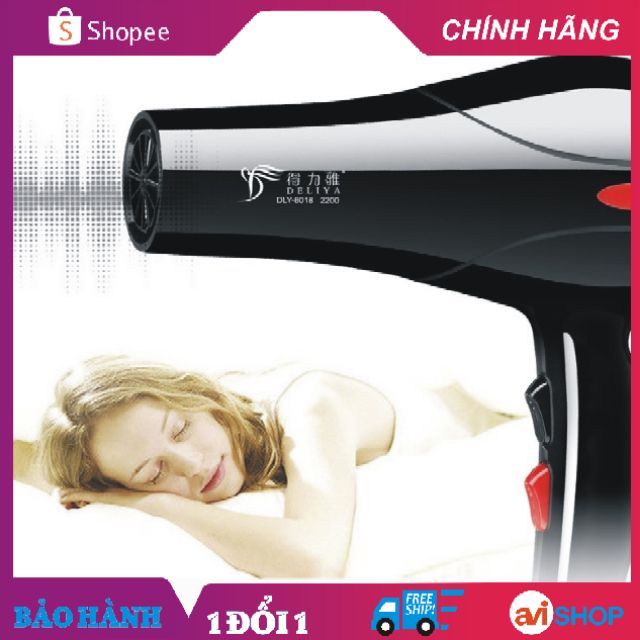 Máy sấy tóc 2 chiều nóng – lạnh, công suất lớn, sấy tóc tiệm salon tin dùng, DELIYA 8018 - Tặng 5 Phụ Kiện Xịn – aviSHOP