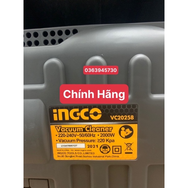 INGCO Máy hút bụi 2000W VC20258