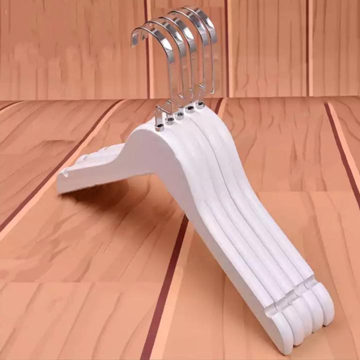 Móc treo quần áo trẻ em gỗ trắng sơn xước KTN 32cm ( Bộ 10 Móc)