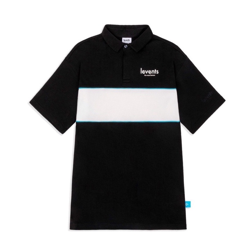 LEVENTS® STRIPLE POLO/ BLACK