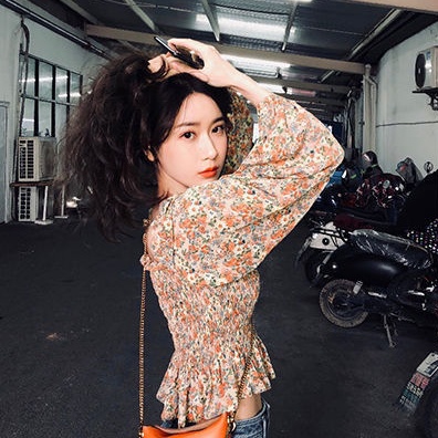Áo hoa PERTY phong cách Hàn Quốc thời trang mùa hè cho nữ