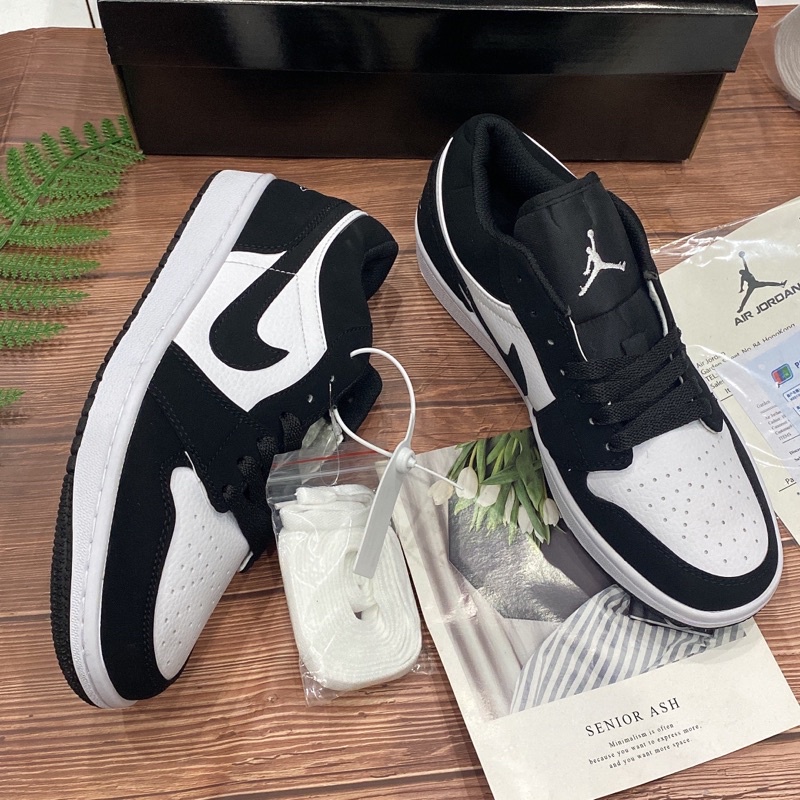 [Full Box] Giày thể thao nam nữ Sneaker Air Jordan 1 PANDA Cổ Cao, Cổ Thấp Đen Trắng Chuẩn Full Size Hot Trend 2021 | BigBuy360 - bigbuy360.vn