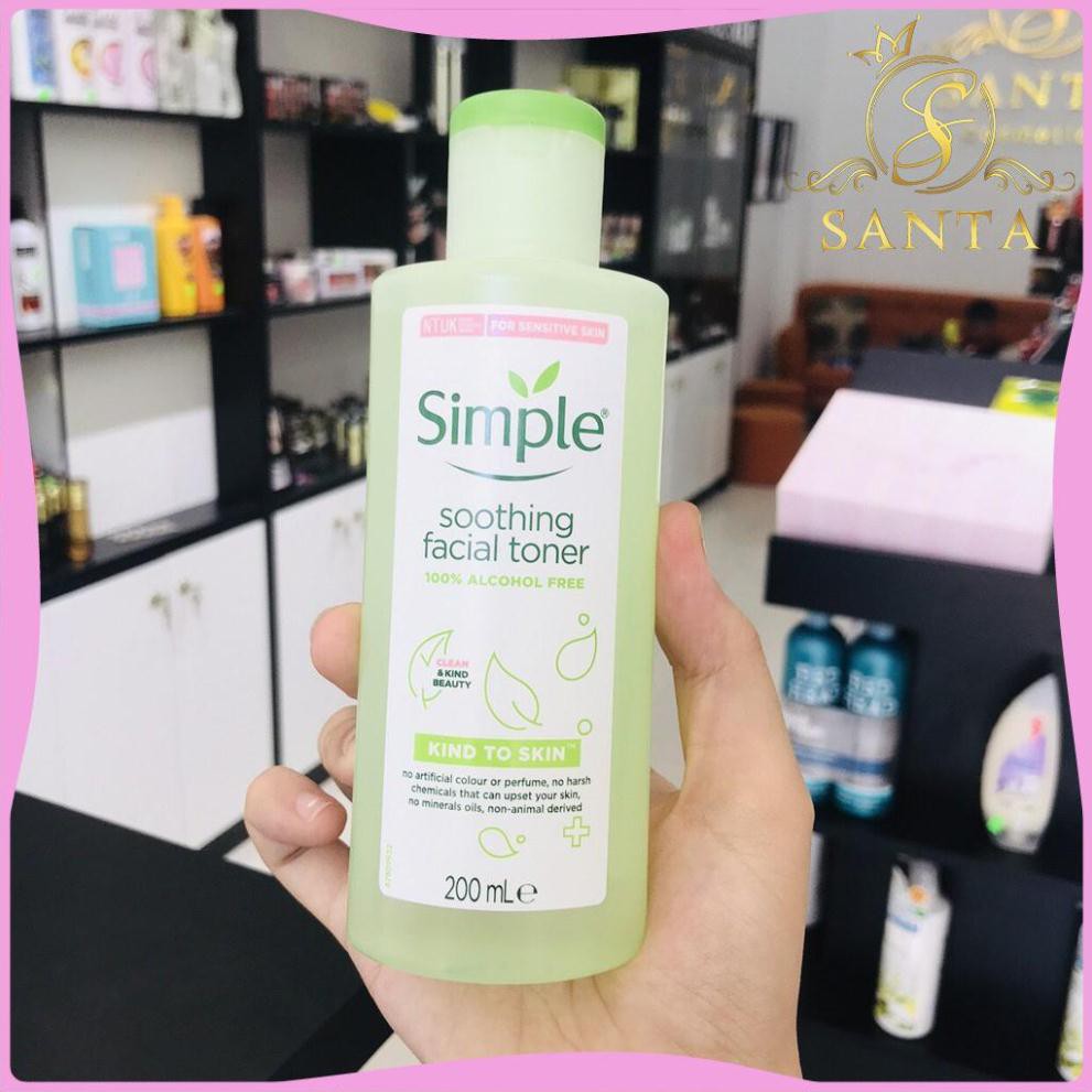 [CHÍNH HÃNG] Nước Hoa Hồng Simple Kind to Skin Smothing Facial Toner 200ml ( mẫu cũ )