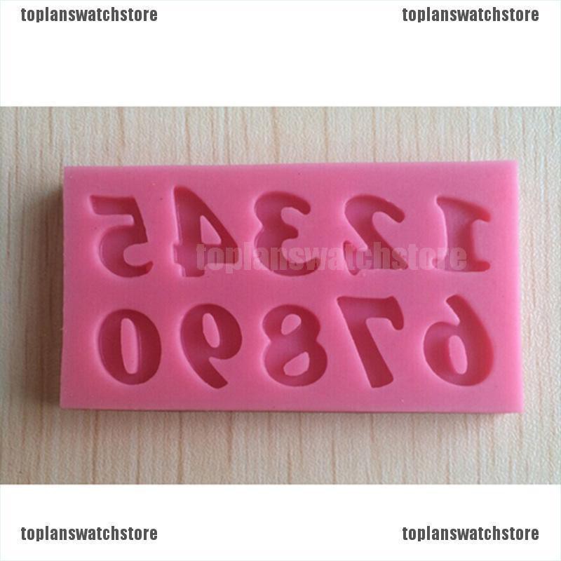 Khuôn Silicone Tạo Hình Số 3D Làm Bánh DIY