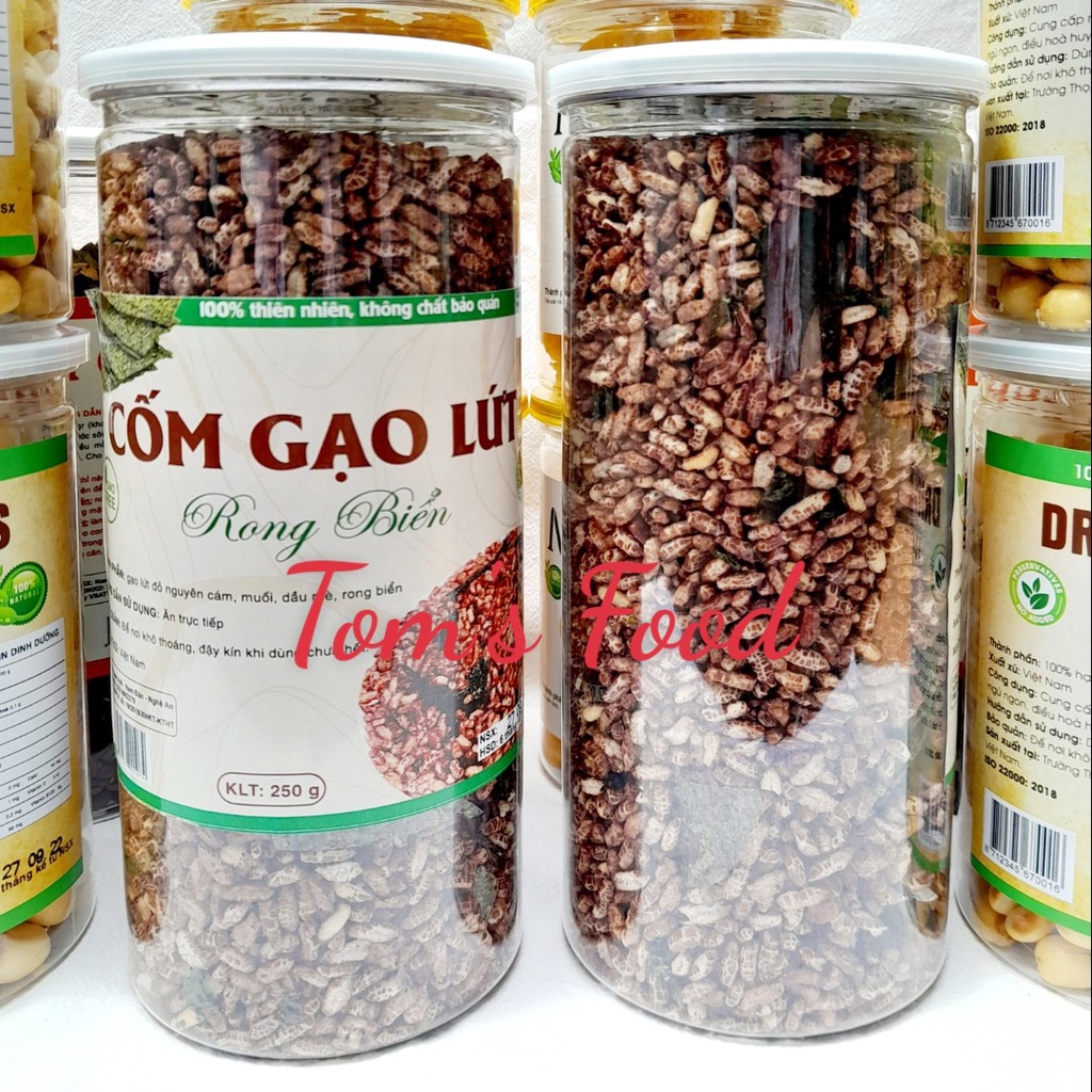 [HỎA TỐC HCM]Gạo lứt sấy rong biển ăn liền, thơm ngon, giòn xốp Hộp 250gr