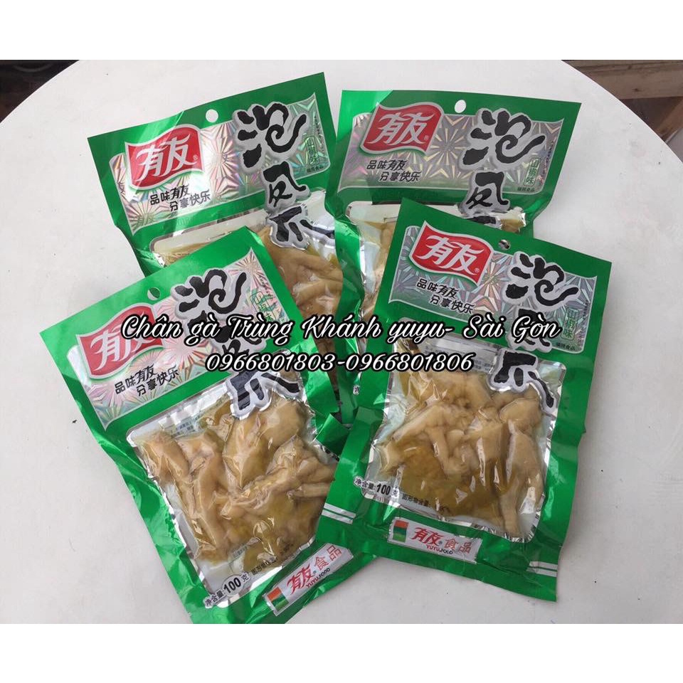 Chân gà yuyu, chân gà cay Trung Quốc, món ăn vặt, đồ ăn vặt ngon M02