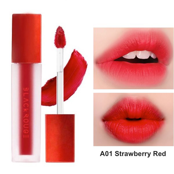 (CAM KẾT AUTH, TEM HIDDEN TAG) Son Lì Black Rouge Màu #A01 Strawberry Red (đỏ dâu)