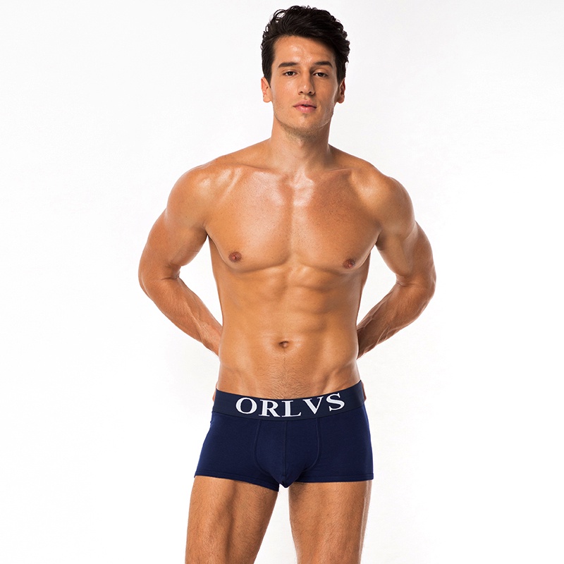 Quần lót boxer ORLVS 125 bằng cotton thoáng khí gợi cảm cho nam bxoers