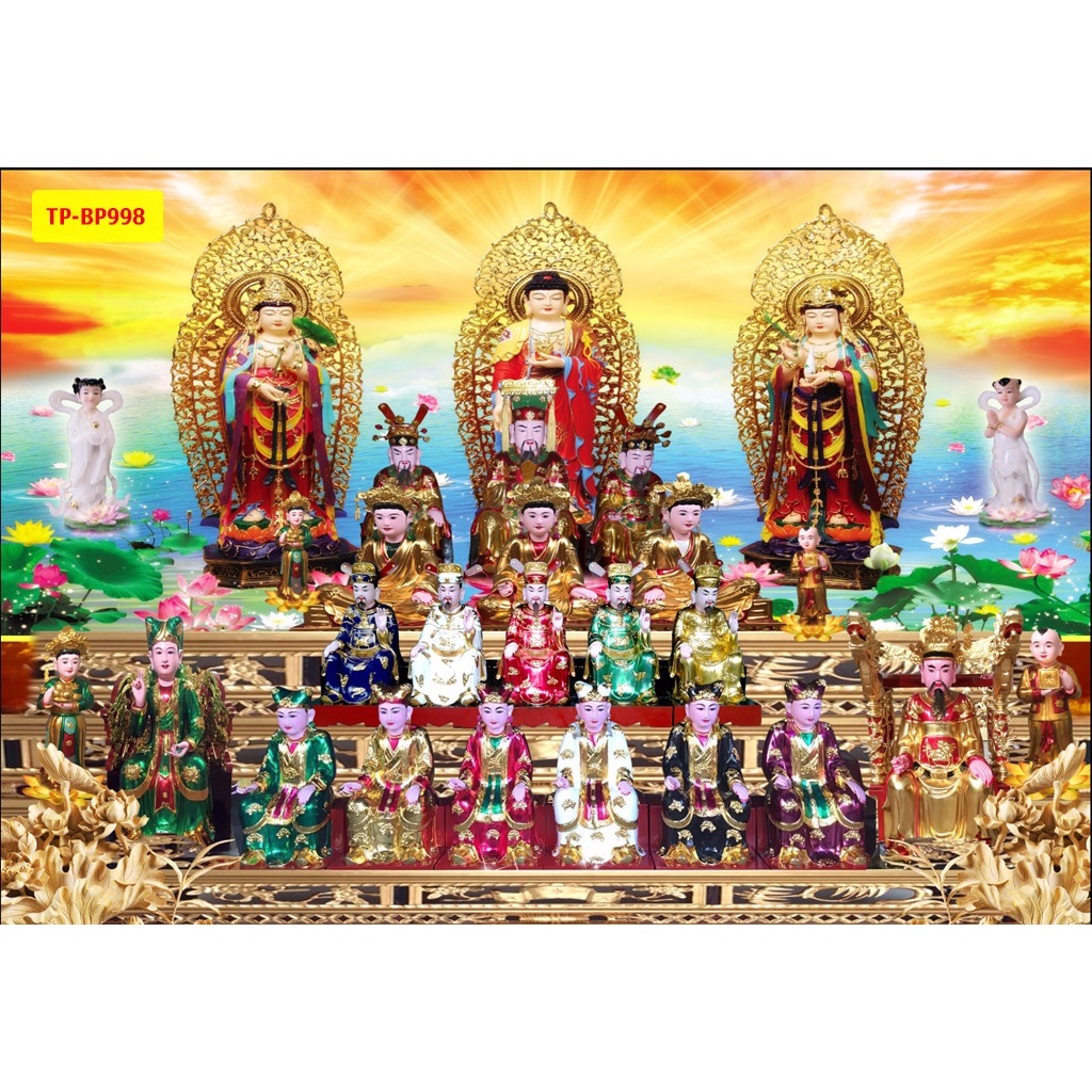 Tranh Dán tường 3d Phòng thờ, bàn thờ nhiều kích cỡ khác nhau