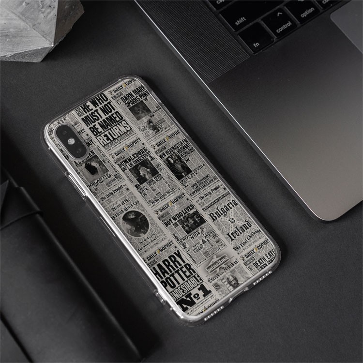 Ốp lưng HARRY POTTER newspaper COOL and CHILL cho Iphone 5 6 7 8 Plus 11 12 Pro Max X Xr PAP20210082