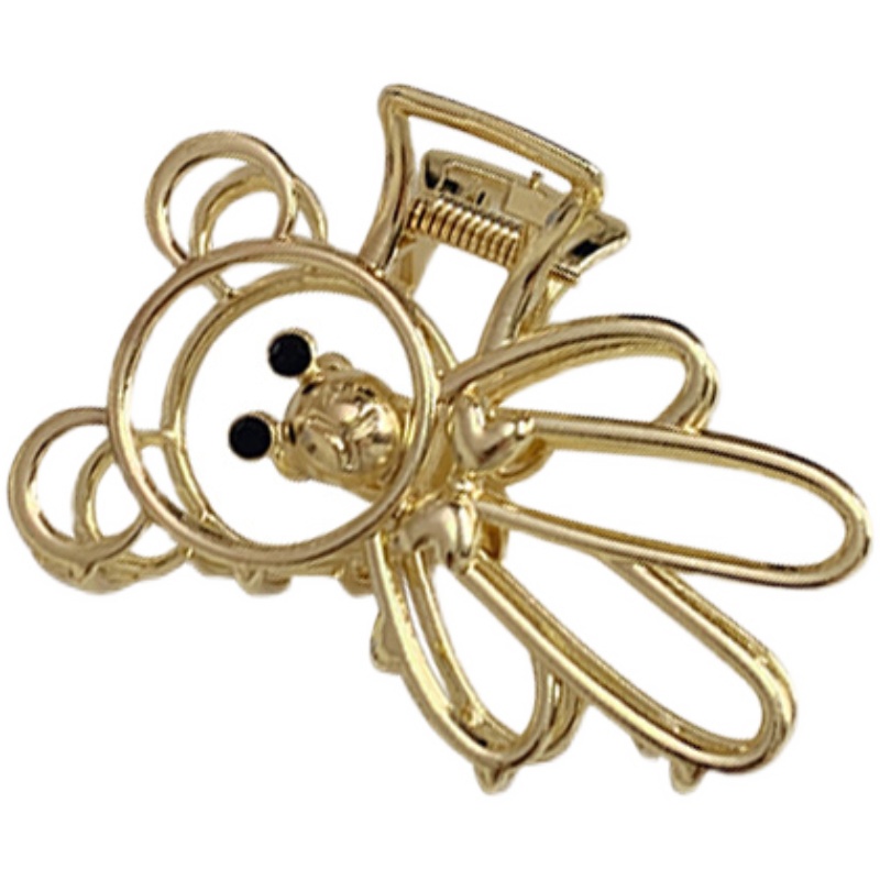 Kẹp Tóc Kim Loại Hình Gấu Dễ Thương Phong Cách Hàn Quốc Dành Cho Bạn Nữ