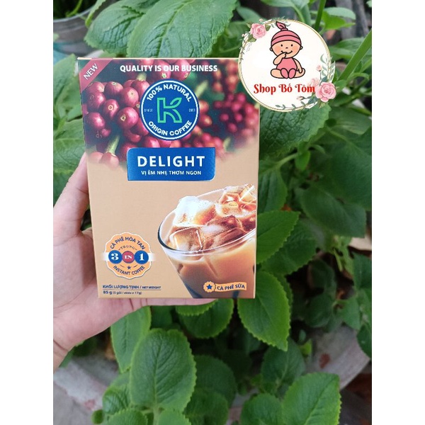 Cà phê hòa tan K Coffee Delight 3in1 hộp 5 gói x 17g