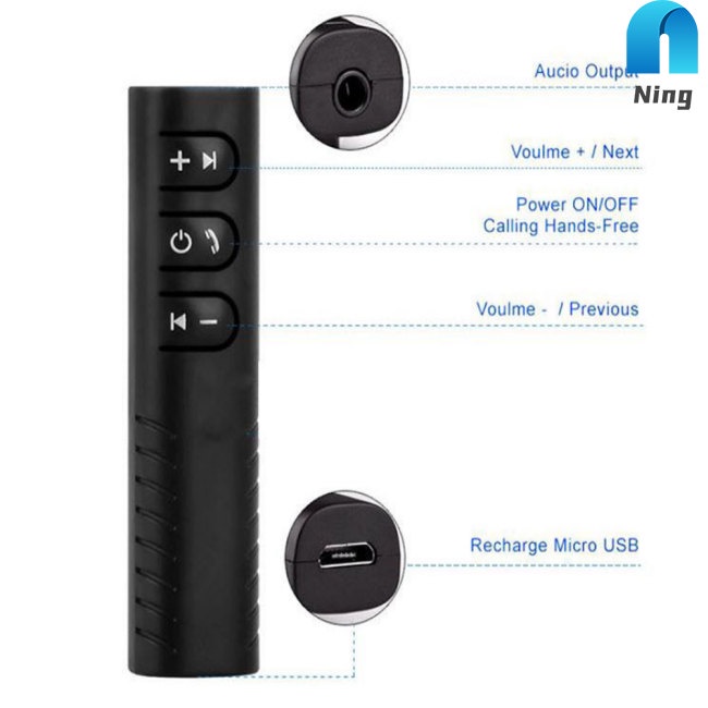 Thiết Bị Nhận Tín Hiệu Âm Thanh Bluetooth mini Giắc Cắm 3.5mm Dùng Trong Xe Hơi