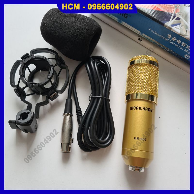 Mic BM900 thu âm livestream Woaichang BM 900 đầy đủ phụ kiện