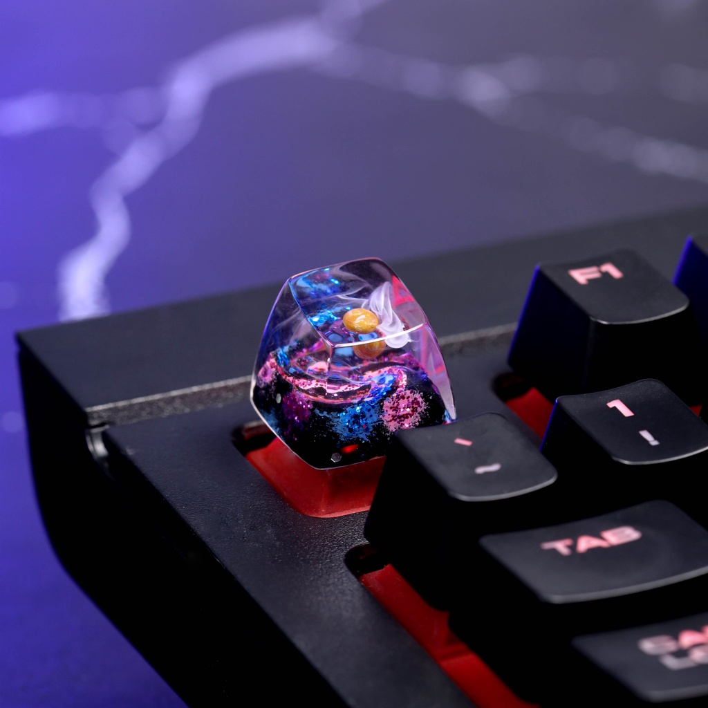 Keycap Trái đất, nút bàn phím galaxy, keycap lẻ giá rẻ, artisan keycap