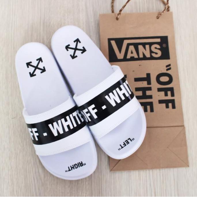 OFF WHITE Dép Sandal Màu Trắng Kiểu Dáng Thời Trang Dành Cho Nam Và Nữ 44