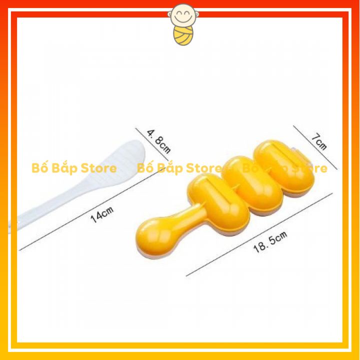 Khuôn Lắc Cơm ⚡TẶNG THÌA⚡ Cho Bé Ăn Dặm Ngon Miệng