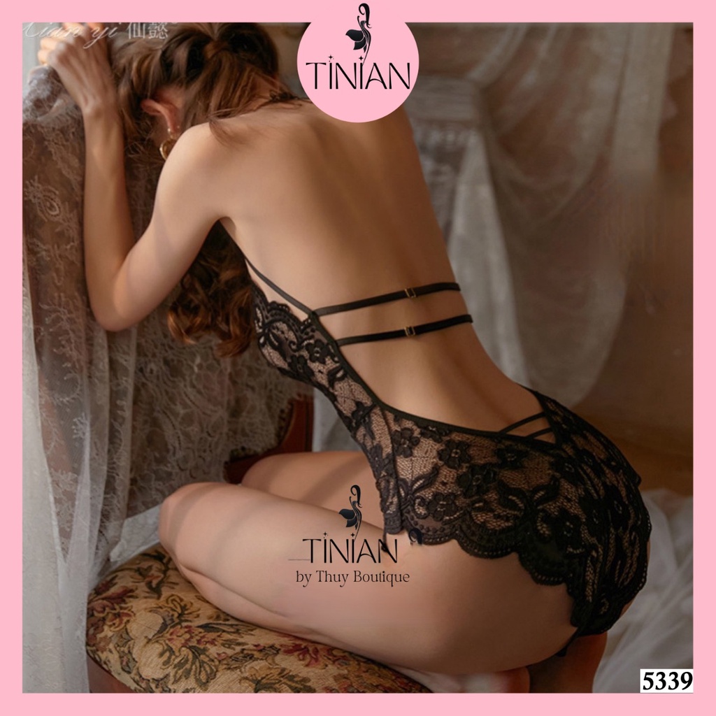 Đồ ngủ ren TINIAN sexy gợi cảm xuyên thấu jumsuit quyến rũ dễ thương hở lưng 5339