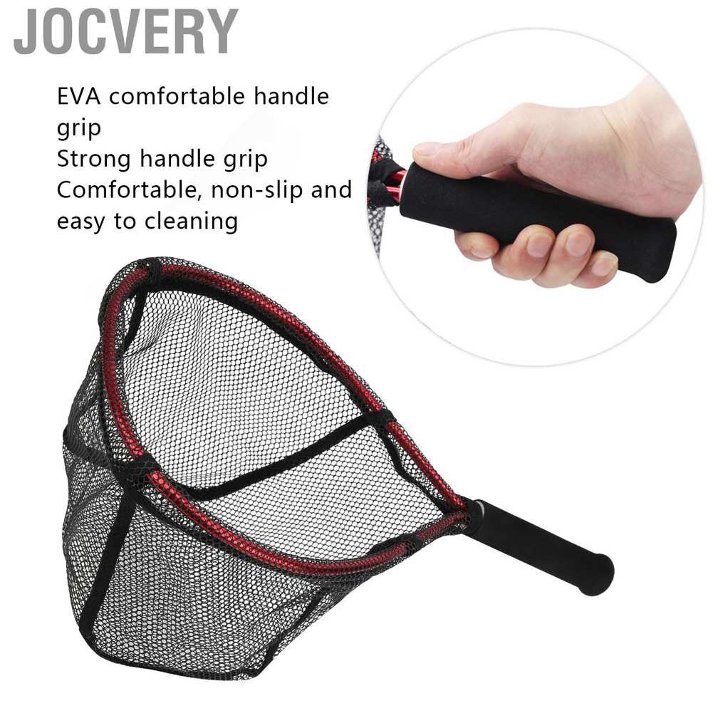 Jocvery Fishing Net Bag Aluminium Alloy Handheld Diddle‑net Lure Portable Small Hand Brailer
