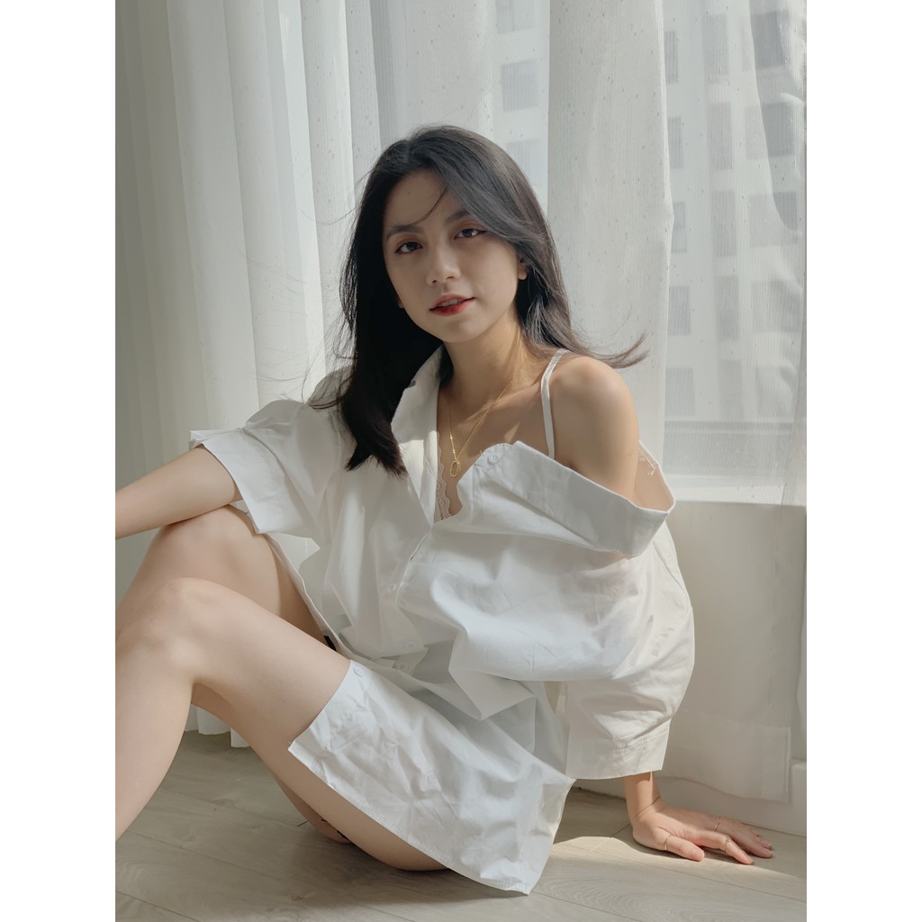 [Mã WASKT304 giảm 15% tối đa 30K đơn 99K] Áo sm cổ lệch ngắn tay SA378 1994closet | BigBuy360 - bigbuy360.vn