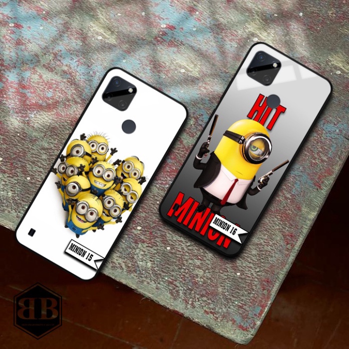 Ốp lưng kính cường lực Realme C25Y minion
