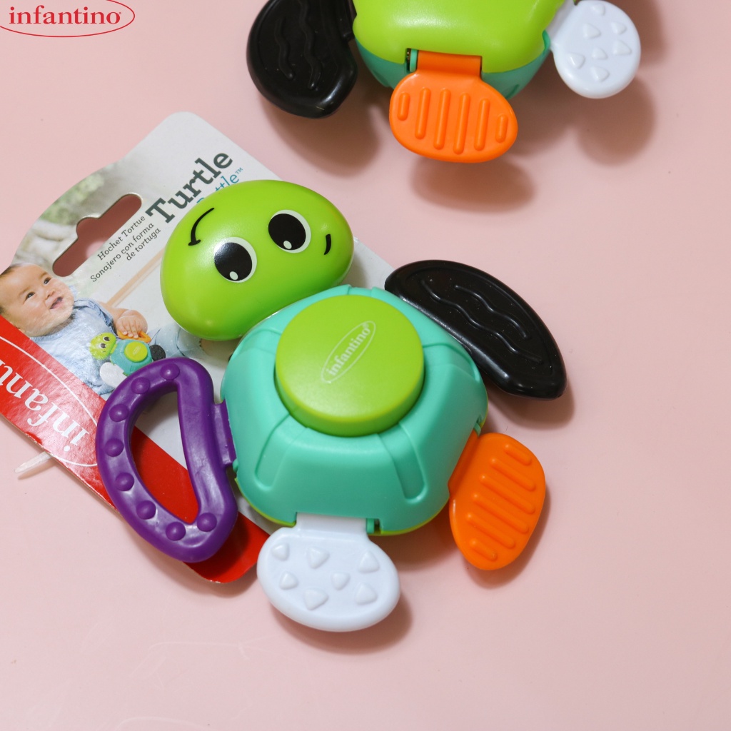 Gặm Nướu Đeo Tay Chú Rùa Chip Chip Infantino - Đồ Chơi An Toàn Cao Cấp Cho Bé Từ 0M
