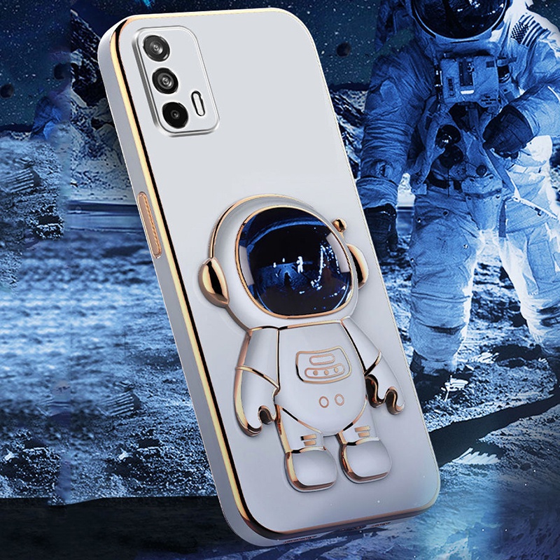 Ốp Điện Thoại Silicon Mềm Có Giá Đỡ Hình Phi Hành Gia Cho OPPO Realme GT Neo 3 2 Pro 2T 3T Q2 Q3S Q3T Q3 Pro K7X