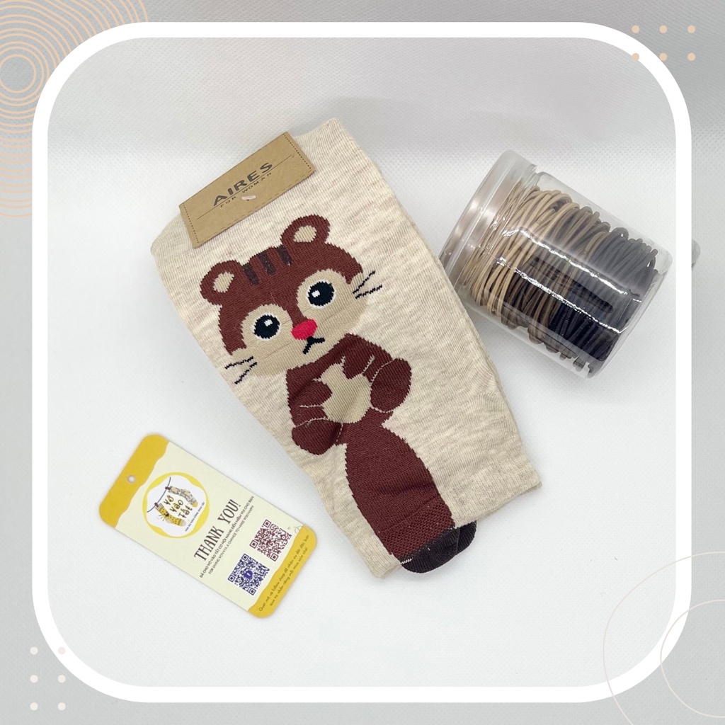 TẤT VỚ NỮ CỔ NGẮN MÈO ĐUÔI DÀI CUTE