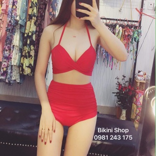 Bikini cup ngực & quần cạp cao